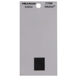 Hillman 839534 Thin Adhesive Period Black and Silver (3")