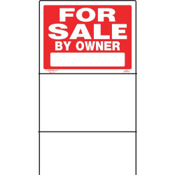 Hillman 842218 For Sale by Owner Sign with Frame (18" X 24")