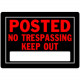 Hillman 840141 Posted No Trespassing Sign (10" X 14")