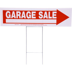 Hillman 842228 Arrow Garage Sale Sign with Holder (6" X 24")