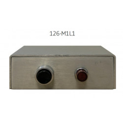 Deltrex 126-M1L1 Coordinated Snap-Action Momentary Push Call Button Activator w/ 1 Black Push Button & 1 Red LED