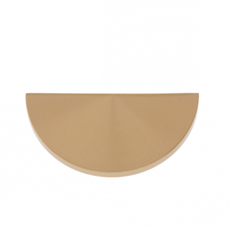 JVJ Hardware 64104 Plateau Collection 42 mm Half Moon Knob, Composition Solid Brass