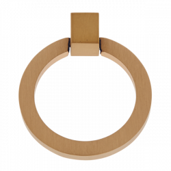 JVJ Hardware 1-49/64"(45mm) Plateau Collection Round Ring Pull, Composition Solid Brass