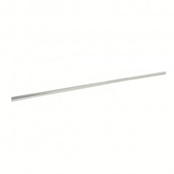 Delaney 50400 Satin Aluminum Shower Rod Only, Finish - Bright Chrome