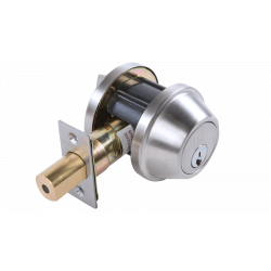 Value Brand DB2400 Series Heavy Duty Deadbolt, Grade 2, Single Cylinder, Satin Stainless Steel