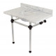 Kingston Brass KVPB3630MA Marble Console Sink with Acrylic Feet, Carrara Marble, 36"