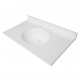 Kingston Brass KVPB3722A38 Solid Surface Vanity Top, Glossy White, 37" Length