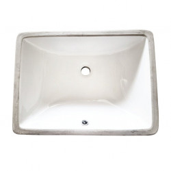 Kingston Brass LB20157 Ceramic Undermount Bathroom Sink, White