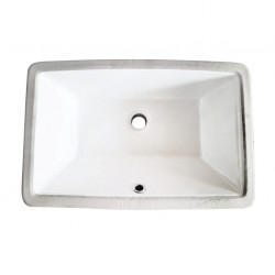 Kingston Brass LB21147 Ceramic Undermount Bathroom Sink, White, 21" Length