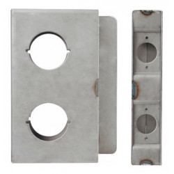 Keedex K-BXDBL234 Lock Box Dbl., 2 3/4" B/S, 2 1/8" Holes 4" Center • H Series Locks