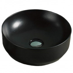 American Imaginations AI-28246 13.8-in. W Above Counter Black Bathroom Vessel Sink For Wall Mount Wall Mount Drilling