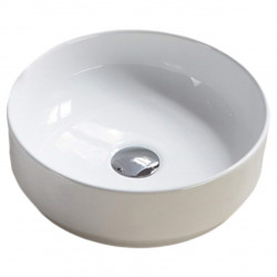 American Imaginations AI-28245 14-in. W Above Counter White Bathroom Vessel Sink For Wall Mount Wall Mount Drilling