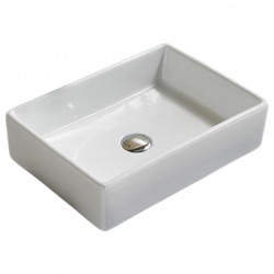American Imaginations AI-28233 18.5-in. W Above Counter White Bathroom Vessel Sink For Wall Mount Wall Mount Drilling