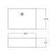 American Imaginations AI-28228 18.3-in. W Above Counter White Bathroom Vessel Sink For Deck Mount Deck Mount Drilling