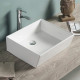 American Imaginations AI-28228 18.3-in. W Above Counter White Bathroom Vessel Sink For Deck Mount Deck Mount Drilling