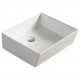 American Imaginations AI-28228 18.3-in. W Above Counter White Bathroom Vessel Sink For Deck Mount Deck Mount Drilling