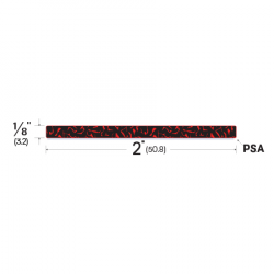 Legacy Manufacturing 14350FX Intumescent Jacket Strip, Finish-Red