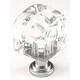 Cal Crystal ARTX CSC Art X Clear Cube Glass Knob w/ Solid Brass Base, 1" x 1"