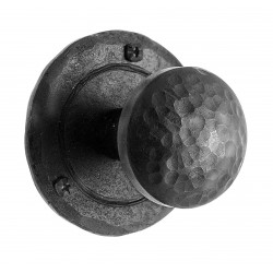 Acorn IWABI Iron Art Double Hammered Knob W/ Round Rose Set