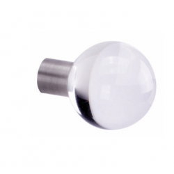 Schwinn Hardware 44452 Knob, Finish-Brushed Stainless Steel, Clear