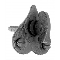 Acorn RM7BP Heart Turnpiece, Black Rough Iron