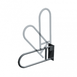 ASI 10-3551 Swing Up Grab Bar, Locks - Surface Mounted
