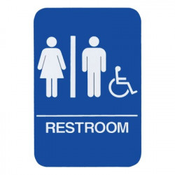 Don-Jo HS-9070-32 A.D.A. Signs, Blue Finish
