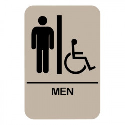 Don-Jo HS-9050-01 A.D.A. Signs, Tan Finish