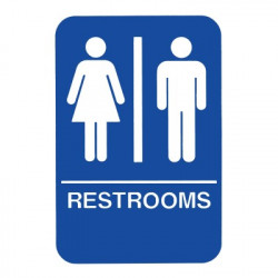 Don-Jo HS-9070-03 A.D.A. Signs, Blue Finish