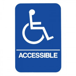 Don-Jo HS-9070-06 A.D.A. Signs, Blue Finish
