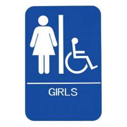 Don-Jo HS-9070-08 A.D.A. Signs, Blue Finish