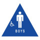 Don-Jo Boys Room Restroom Sign, Blue Finish