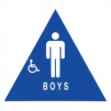 Don-Jo Boys Room Restroom Sign, Blue Finish