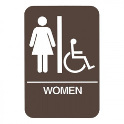 Don-Jo HS-9060-05 A.D.A. Signs, Brown Finish