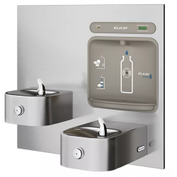 Elkay LZWS-EDFP217K ezH2O Bottle Filling Station with Integral Soft Sides Fountain Filtered, Finish - Stainless Steel