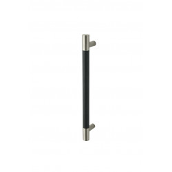 Rockwood RM1410 NoirMet, Small Door Pull, Straight - Flat Ends, Black Aluminum Grip
