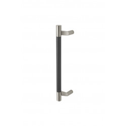 Rockwood RM1430 NoirMet, Small Door Pull, Offset - Flat Ends, Black Aluminum Grip