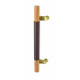 Rockwood RM4148 ArborTek, Offset Wood Door Pull w/ Leather Grip, Flat Ends, Hickory, Sanded Unfinished