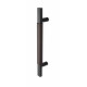 Rockwood RM6141 AccenTek, Straight Door Pull w/ Leather Grip, D-Tube, Flat Grip, Flat Ends