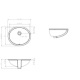 Hardware Resources H8809WH Oval Undermount Porcelain Bathroom Sink w/ Overflow, Finish-White