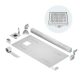 QM Drain SP Curb Lotus Shower Pan Kit Square Drain