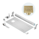 QM Drain SP Curb Lotus Shower Pan Kit Square Drain