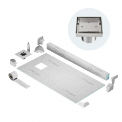 QM Drain SP Curb Mist (Tile-In) Shower Pan Kit Square Drain