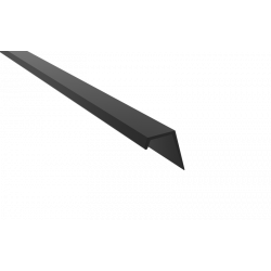 Pemko P361V16 Garage Door Weatherstrip, 1-1/2" H x 1" W, Length-16', Finish-Black
