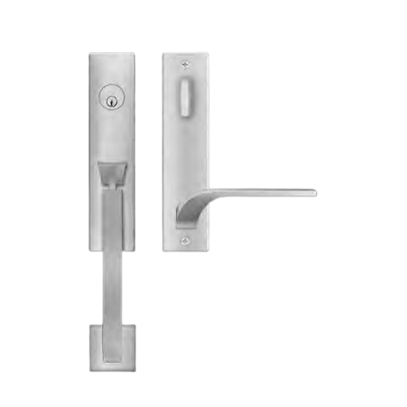 Karcher Design UET87 Lever Handle Sets "Las Vegas" Tubular Entry Set - Grip/Lever (Entry, 5 1/2" Ctc)