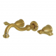 Kingston Brass KS312AL Wall Mount Bathroom Faucets,Metal Lever