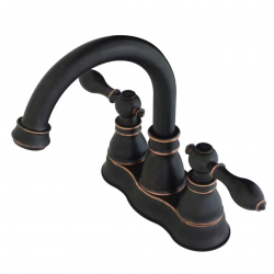 Kingston Brass FSC1616ACL Double-Handle 2-Hole Deck Mount 4-Inch Centerset Bathroom Faucet with Push-Up Pop-Up, Naples Bronze