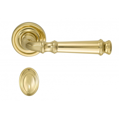 Omnia 904ED50 Traditional Interior Mortise Lock w/ Edged Rose (50 mm) - Solid Brass