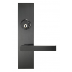 Omnia 12022 Modern Exterior Mortise Entrance Lever Lockset - Stainless Steel