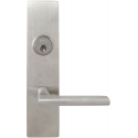 Omnia 12043 Modern Exterior Mortise Entrance Lever Lockset - Stainless Steel